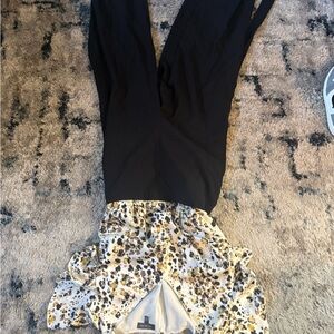 The Limited Cream and Black Floral Blouse